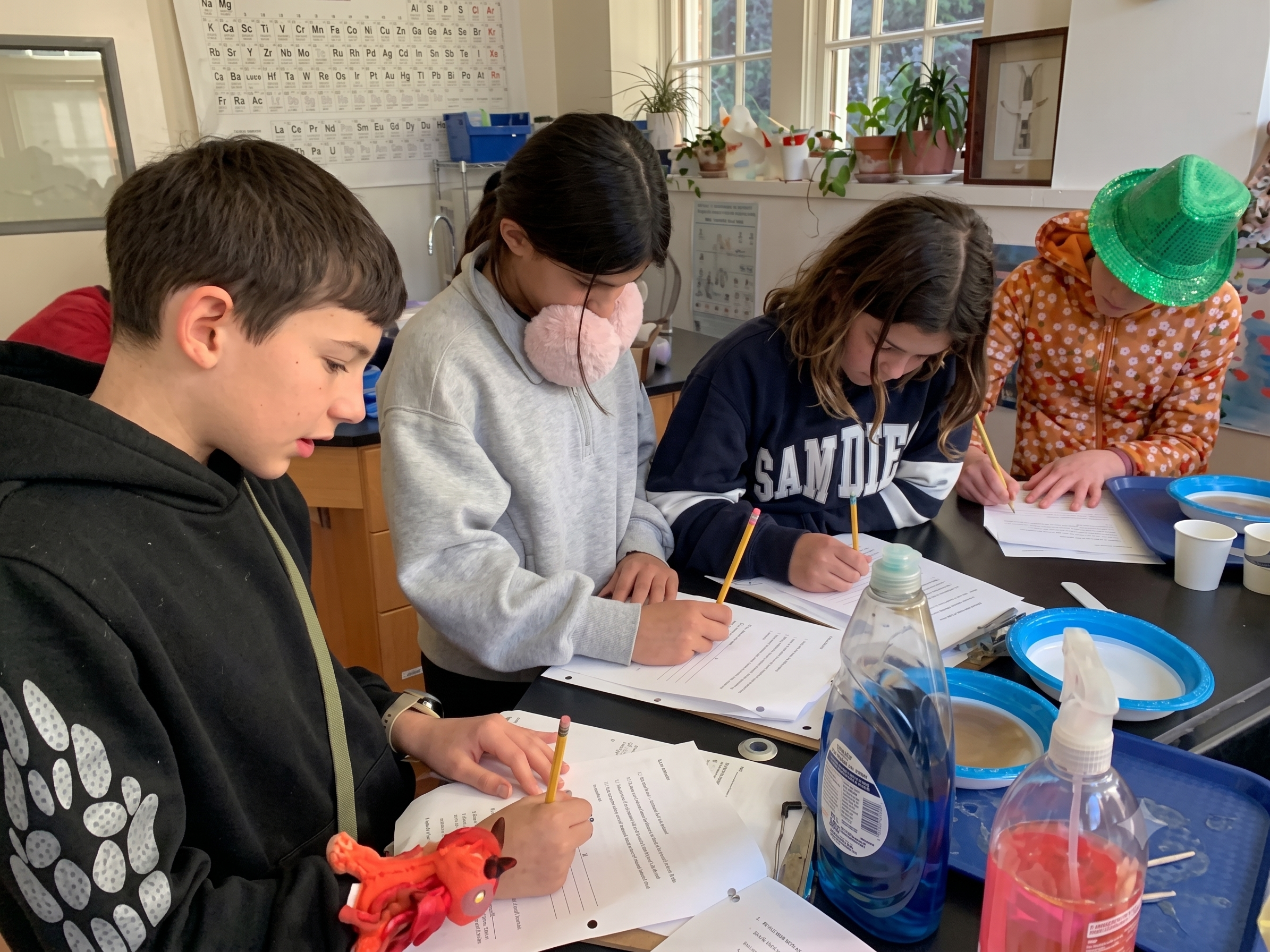 GATE students working together at a classroom table