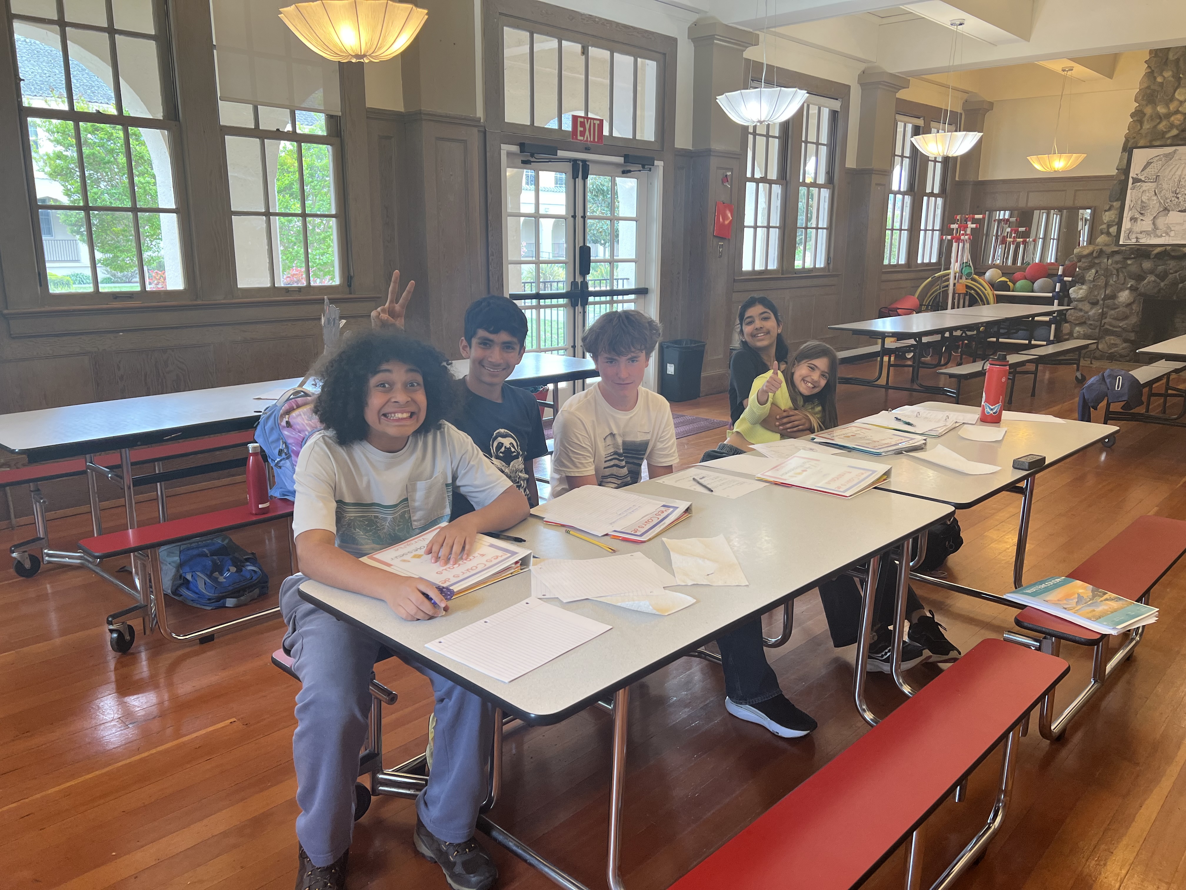 Students in language class